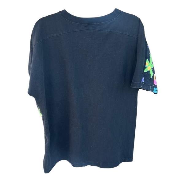 VTG Alaska Relaxed Fit TShirt Flamingo Palm Tree Heart Tropical Neon Vibe XL USA - Picture 4 of 14